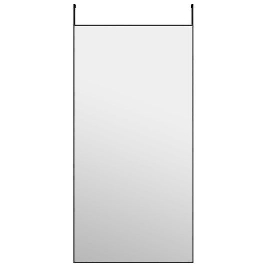 Vidaxl deurspiegel 50x100 cm glas en aluminium zwart