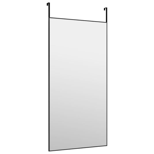 Vidaxl deurspiegel 50x100 cm glas en aluminium zwart