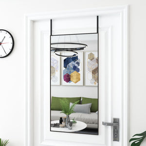 Vidaxl deurspiegel 50x100 cm glas en aluminium zwart