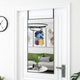 Vidaxl deurspiegel 50x100 cm glas en aluminium zwart