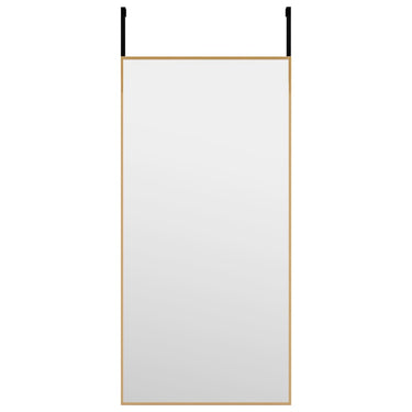 Vidaxl deurspiegel 30x60 cm glas en aluminium goudkleurig