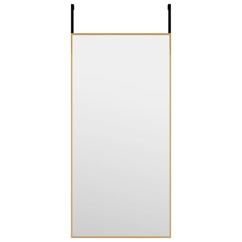 Load image into Gallery viewer, Vidaxl deurspiegel 30x60 cm glas en aluminium goudkleurig
