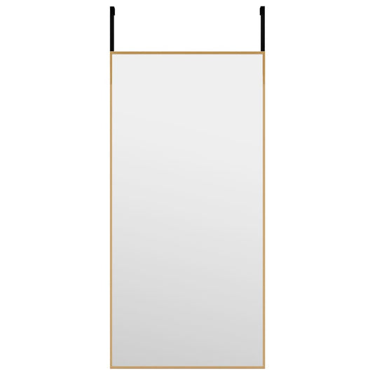 Vidaxl deurspiegel 30x60 cm glas en aluminium goudkleurig