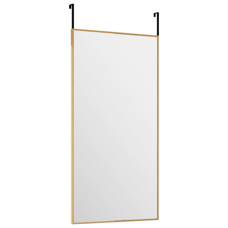 Load image into Gallery viewer, Vidaxl deurspiegel 30x60 cm glas en aluminium goudkleurig
