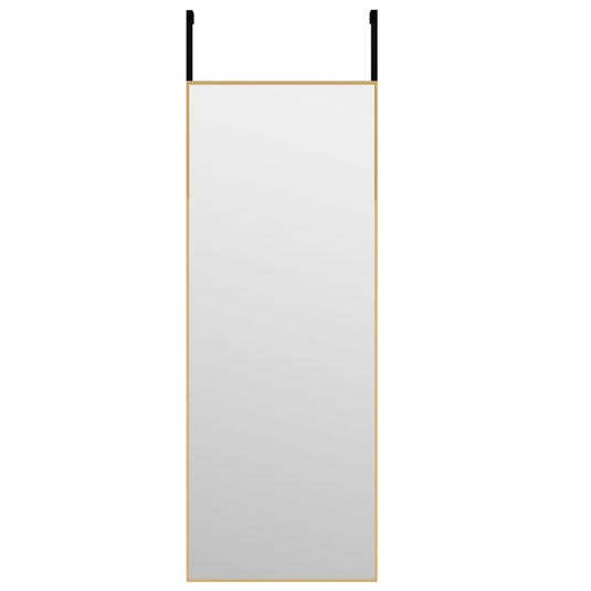Vidaxl deurspiegel 30x80 cm glas en aluminium goudkleurig