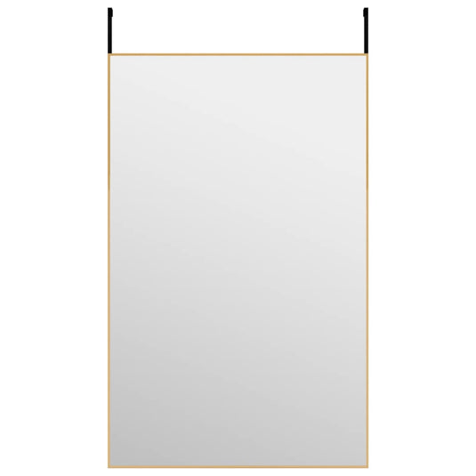 Vidaxl deurspiegel 50x80 cm glas en aluminium goudkleurig