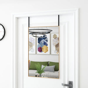 Vidaxl deurspiegel 50x80 cm glas en aluminium goudkleurig