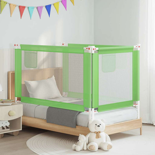 Vidaxl bedhekje peuter 140x25 cm stof groen