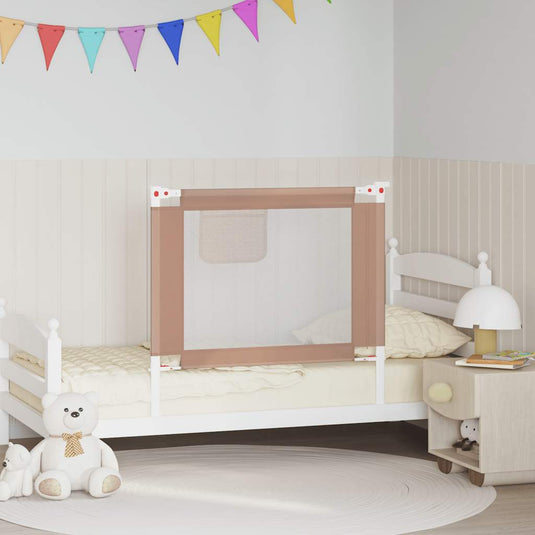 Vidaxl bedhekje peuter 90x25 cm stof taupe