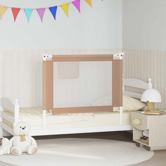 Vidaxl bedhekje peuter 100x25 cm stof taupe