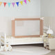 Vidaxl bedhekje peuter 120x25 cm stof taupe