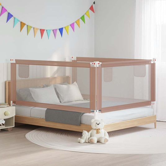 Vidaxl bedhekje peuter 190x25 cm stof taupe