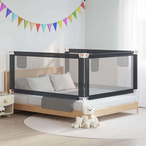 Vidaxl bedhekje peuter 180x25 cm stof donkergrijs