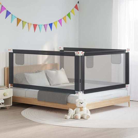 Vidaxl bedhekje peuter 190x25 cm stof donkergrijs