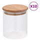 Vidaxl opbergpotten met bamboe deksel 10 st 600 ml glas