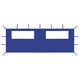 Vidaxl prieelzijwand met ramen 6x2 m blauw
