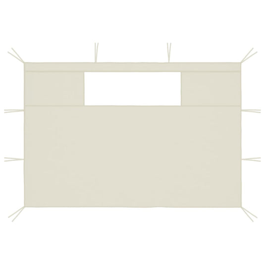 Vidaxl prieelzijwanden met ramen 2 st crèmekleurig