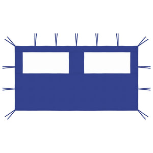 Vidaxl prieelzijwand met ramen 4x2 m blauw