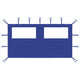 Vidaxl prieelzijwand met ramen 4x2 m blauw