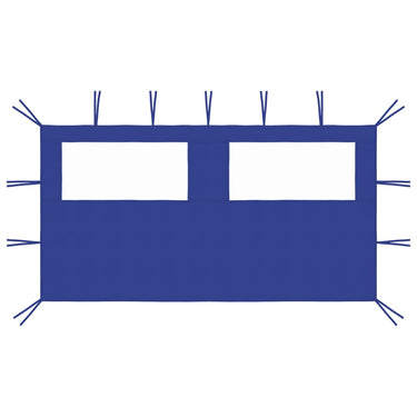 Vidaxl prieelzijwand met ramen 4x2 m blauw