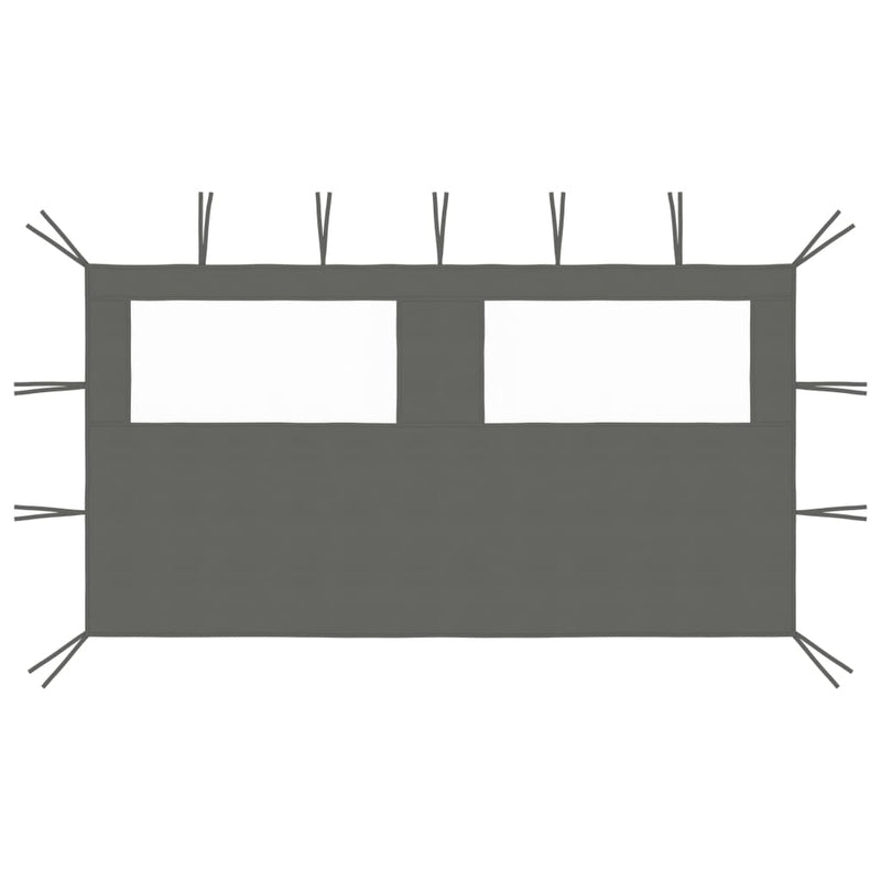 Load image into Gallery viewer, Vidaxl prieelzijwand met ramen 4x2 m antracietkleurig
