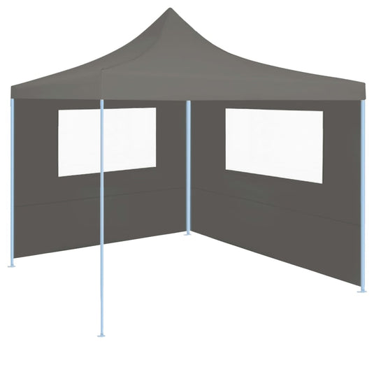 Vidaxl prieelzijwand met ramen 4x2 m antracietkleurig