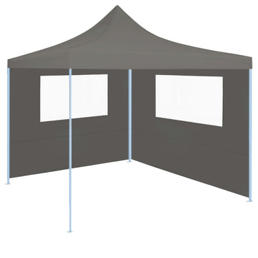 Vidaxl prieelzijwand met ramen 4x2 m antracietkleurig