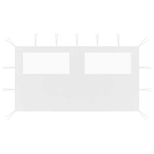Vidaxl prieelzijwand met ramen 4x2 m wit