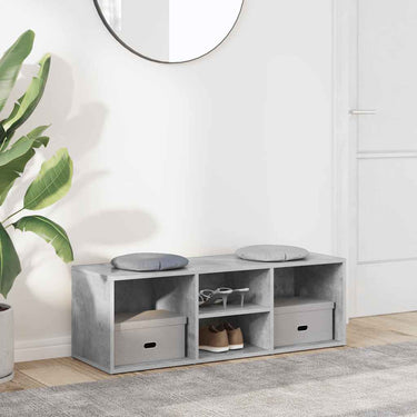 Vidaxl schoenenopbergbank 105x35x35 cm bewerkt hout betongrijs