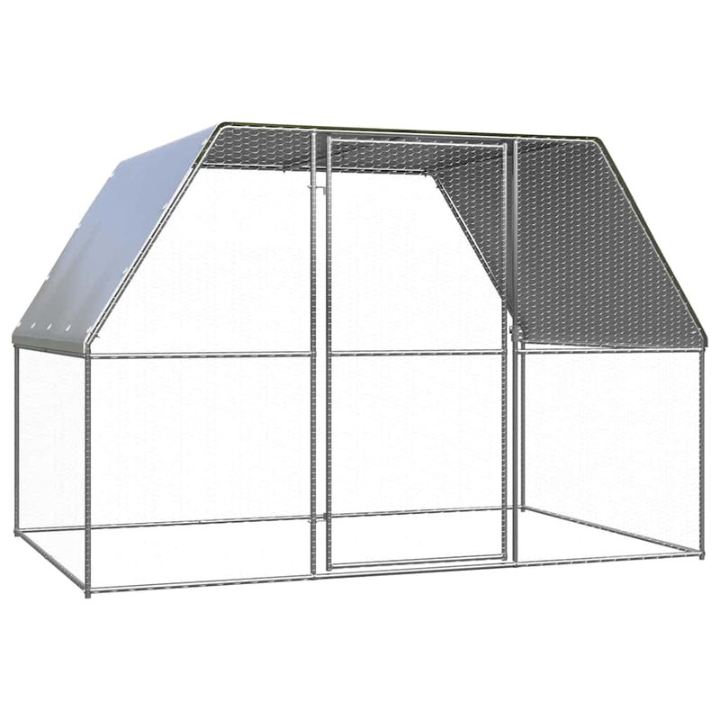 ギャラリービューアに画像をロードする, Vidaxl buitenhok voor kippen 3x2x2 m gegalvaniseerd staal
