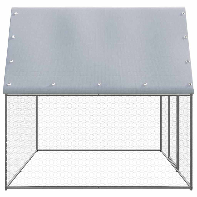 ギャラリービューアに画像をロードする, Vidaxl buitenhok voor kippen 3x2x2 m gegalvaniseerd staal

