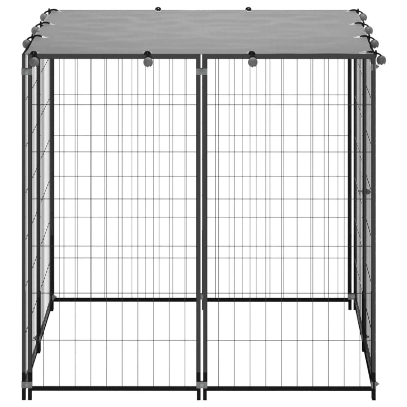 Load image into Gallery viewer, Vidaxl hondenkennel 110x110x110 cm staal zwart
