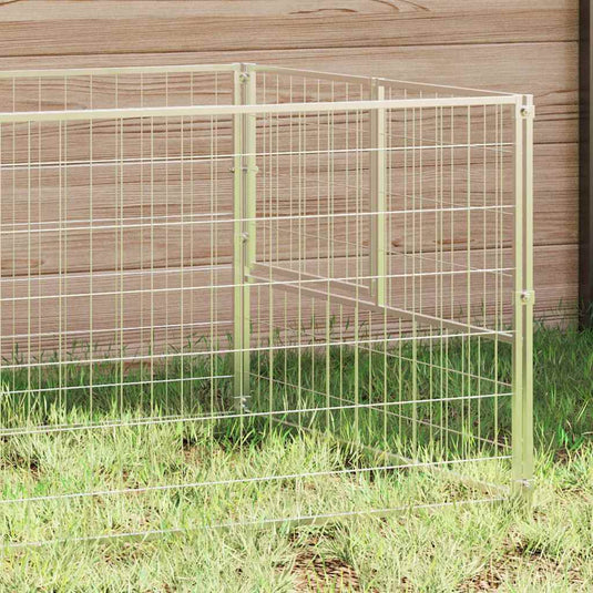 Vidaxl hondenkennel 100x100x70 cm staal zilverkleurig