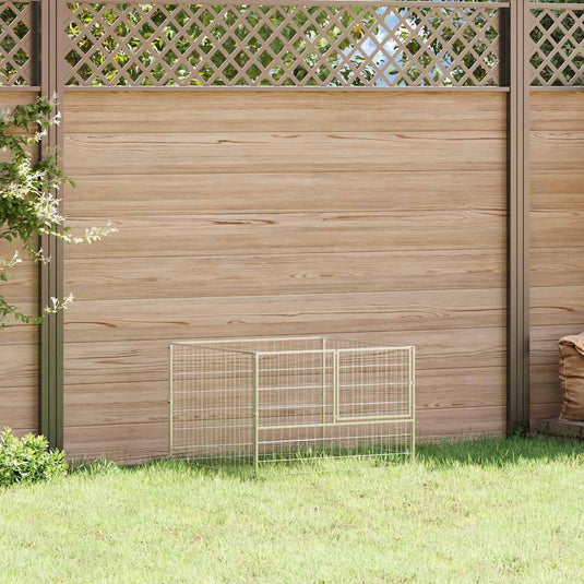 Vidaxl hondenkennel 100x100x70 cm staal zilverkleurig