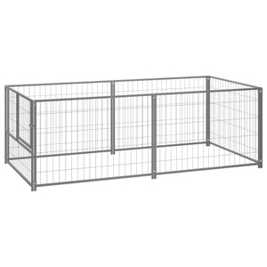 Vidaxl hondenkennel 200x100x70 cm staal zilverkleurig