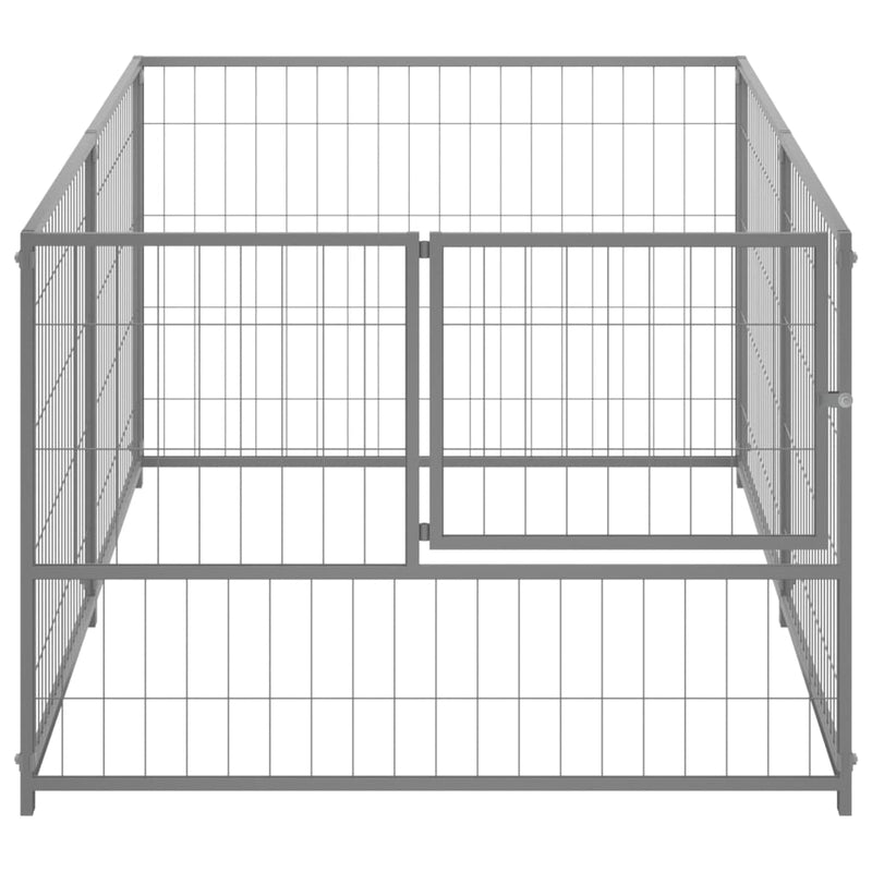 Load image into Gallery viewer, Vidaxl hondenkennel 200x100x70 cm staal zilverkleurig
