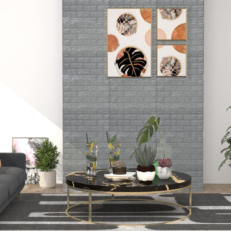Load image into Gallery viewer, Vidaxl 3d-behang zelfklevend 10 st bakstenen antracietkleurig
