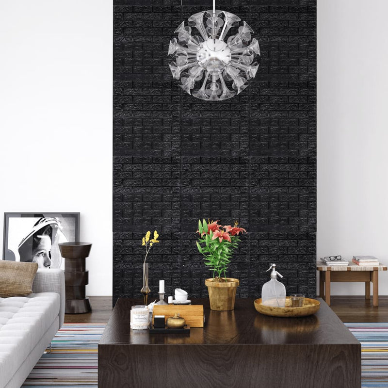 Load image into Gallery viewer, Vidaxl 3d-behang zelfklevend 20 st bakstenen zwart
