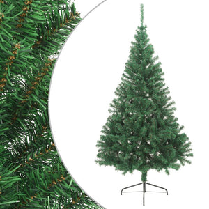 Vidaxl kunstkerstboom met standaard half 240 cm pvc groen