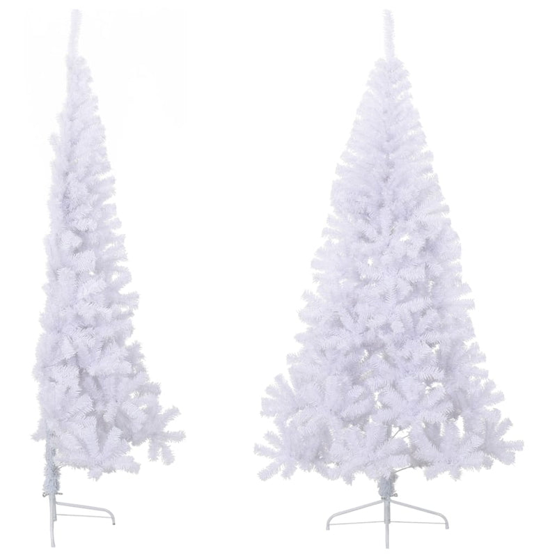 Load image into Gallery viewer, Vidaxl kunstkerstboom met standaard half 210 cm pvc groen
