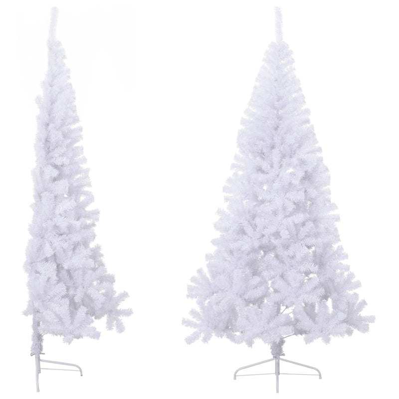 Afbeelding laden in galerijviewer, Vidaxl kunstkerstboom met standaard half 240 cm pvc groen
