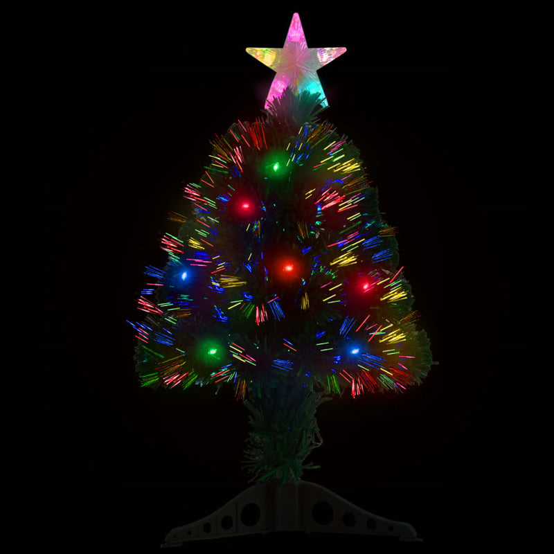 Load image into Gallery viewer, Vidaxl voorverlichte kerstboom met standaard en led 64 cm glasvezel
