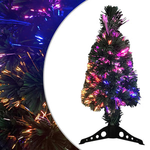 Vidaxl kunstkerstboom met standaard en led smal 64 cm glasvezel
