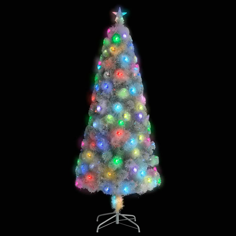 Load image into Gallery viewer, Vidaxl kunstkerstboom met verlichting 240 cm glasvezel wit
