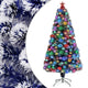 Vidaxl kunstkerstboom met verlichting 120 cm glasvezel wit en blauw