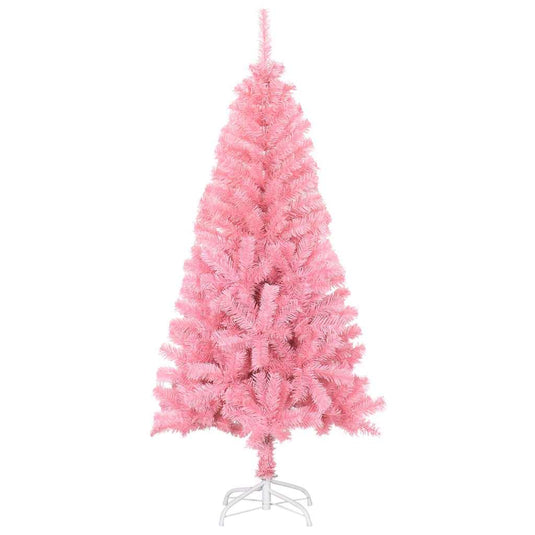 Vidaxl kunstkerstboom met standaard 120 cm pvc roze