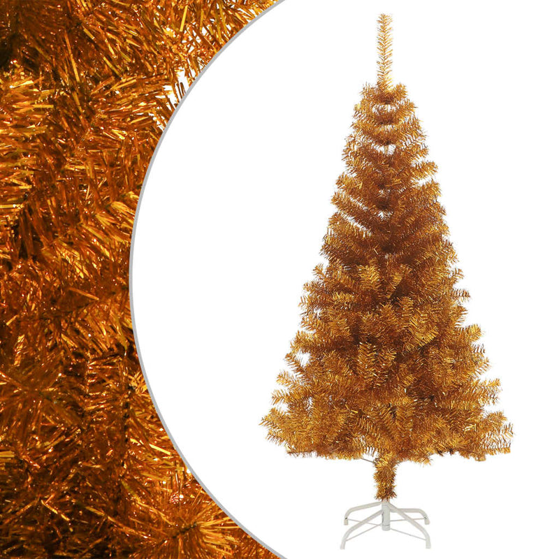 Load image into Gallery viewer, VidaXL Kunstkerstboom met standaard 120 cm PET goudkleurig
