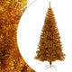 VidaXL Kunstkerstboom met standaard 240 cm PET goudkleurig