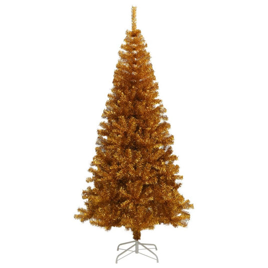 VidaXL Kunstkerstboom met standaard 240 cm PET goudkleurig