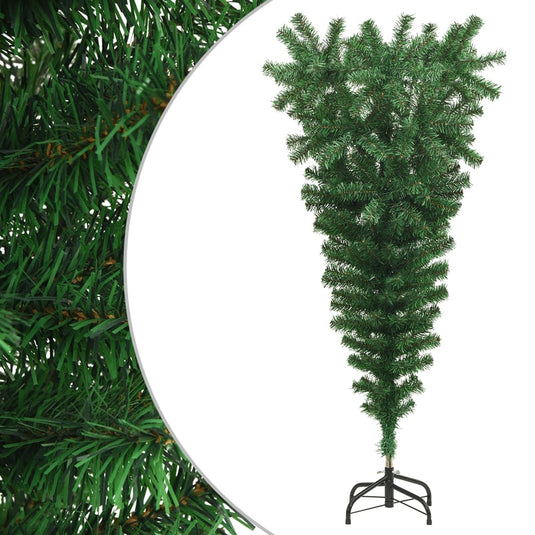 VidaXL Kunstkerstboom omgekeerd met standaard 120 cm groen